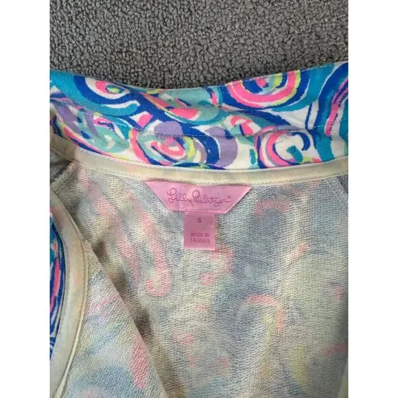 Lilly Pulitzer Skipper Popover Top Quarter Zip Womens Size Small Resort Coastal - Picture 4 of 9
